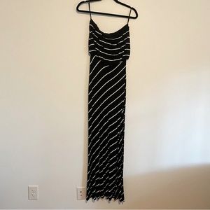 SNAP striped strapless maxi dress | size M
